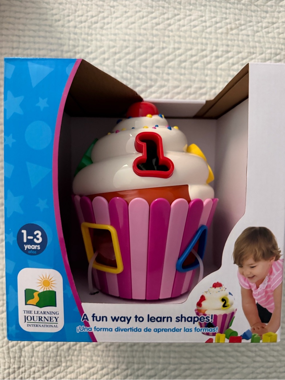 NIB The Learning Journey Pink Cupcake Shape Sorter Toy